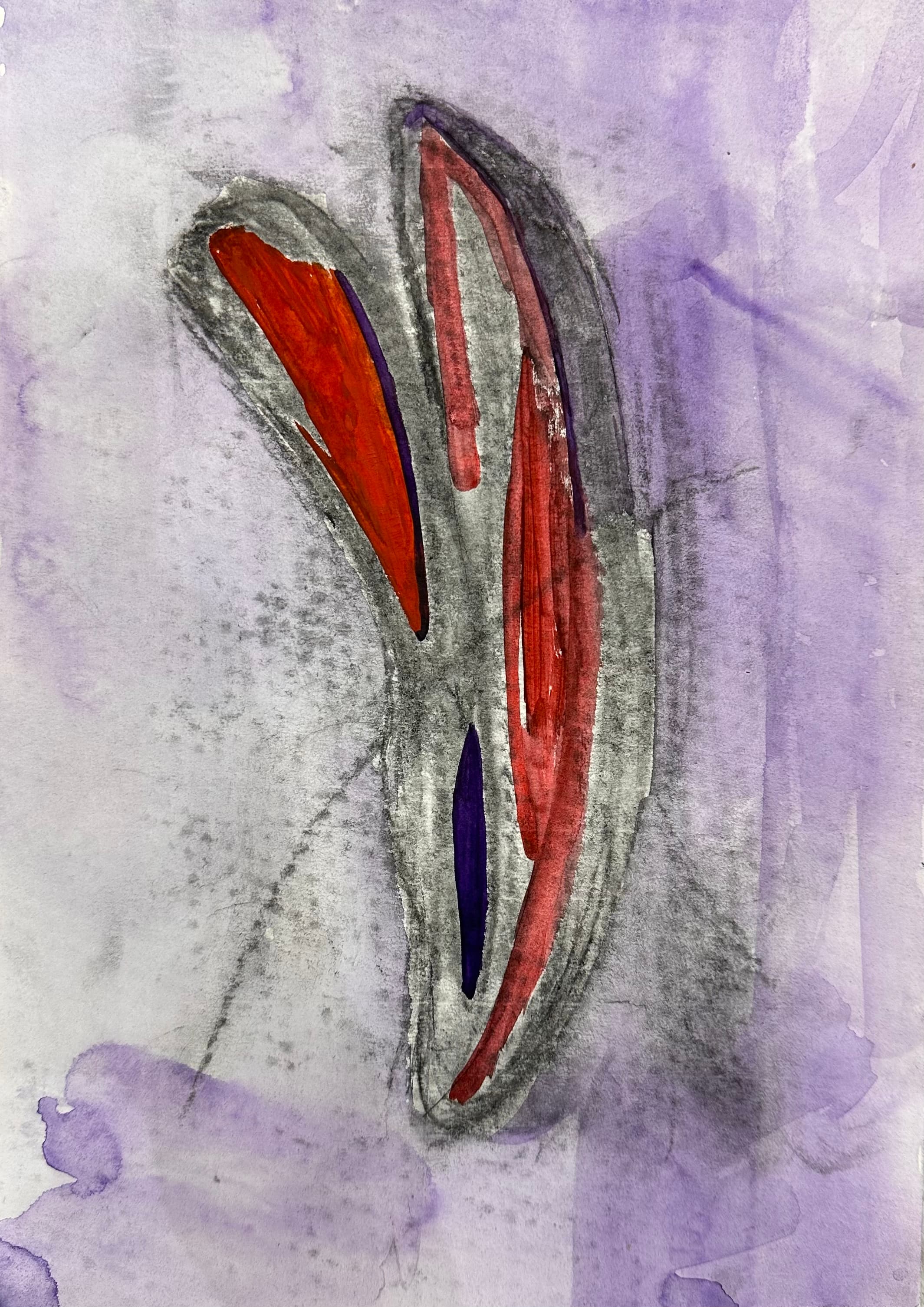 The Spiritual Journey V - Assel Sargaskayeva, 2025. Paper, mixed media. 21 × 30 cm.