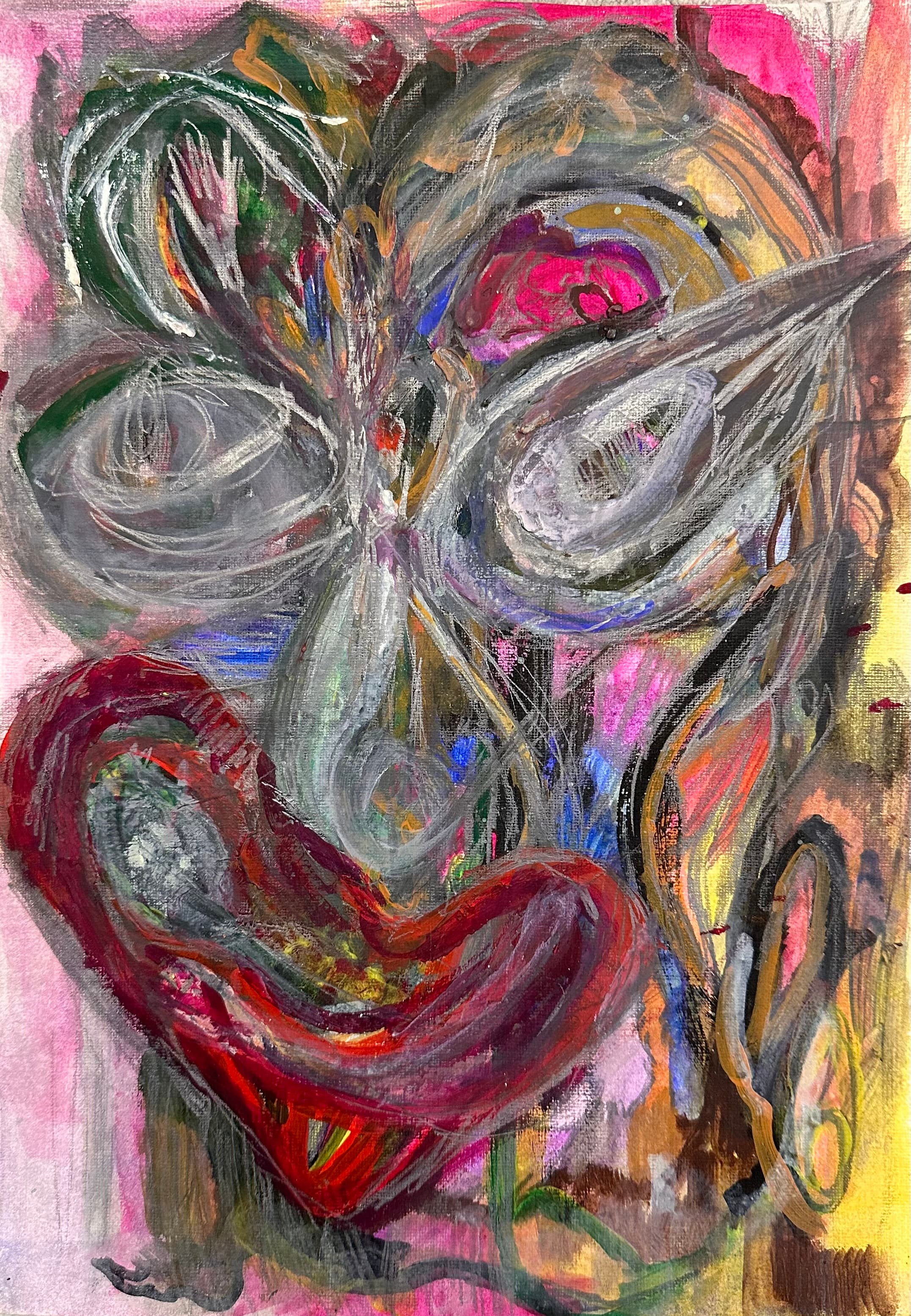 The Spiritual Journey IV - Assel Sargaskayeva, 2025. Paper, mixed media. 21 × 30 cm.